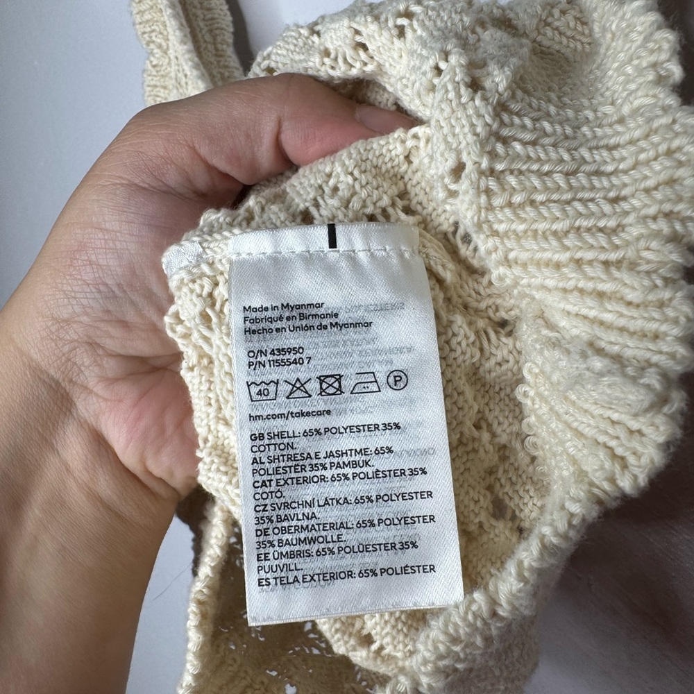 H&M Textured Cream Knit Top - Picture 3 of 4